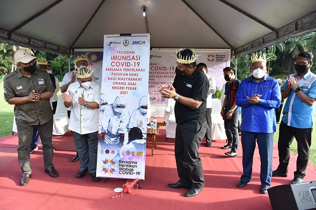Kerajaan Negeri Fokus Pendaftaran Penerimaan Vaksin Dikalangan Orang Asli. : 31 Mac 2021.